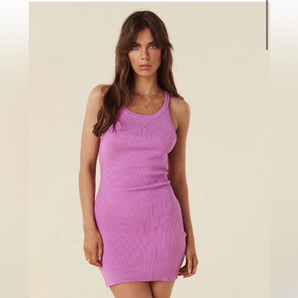 SPELL BAREFOOT RIB MINI DRESS